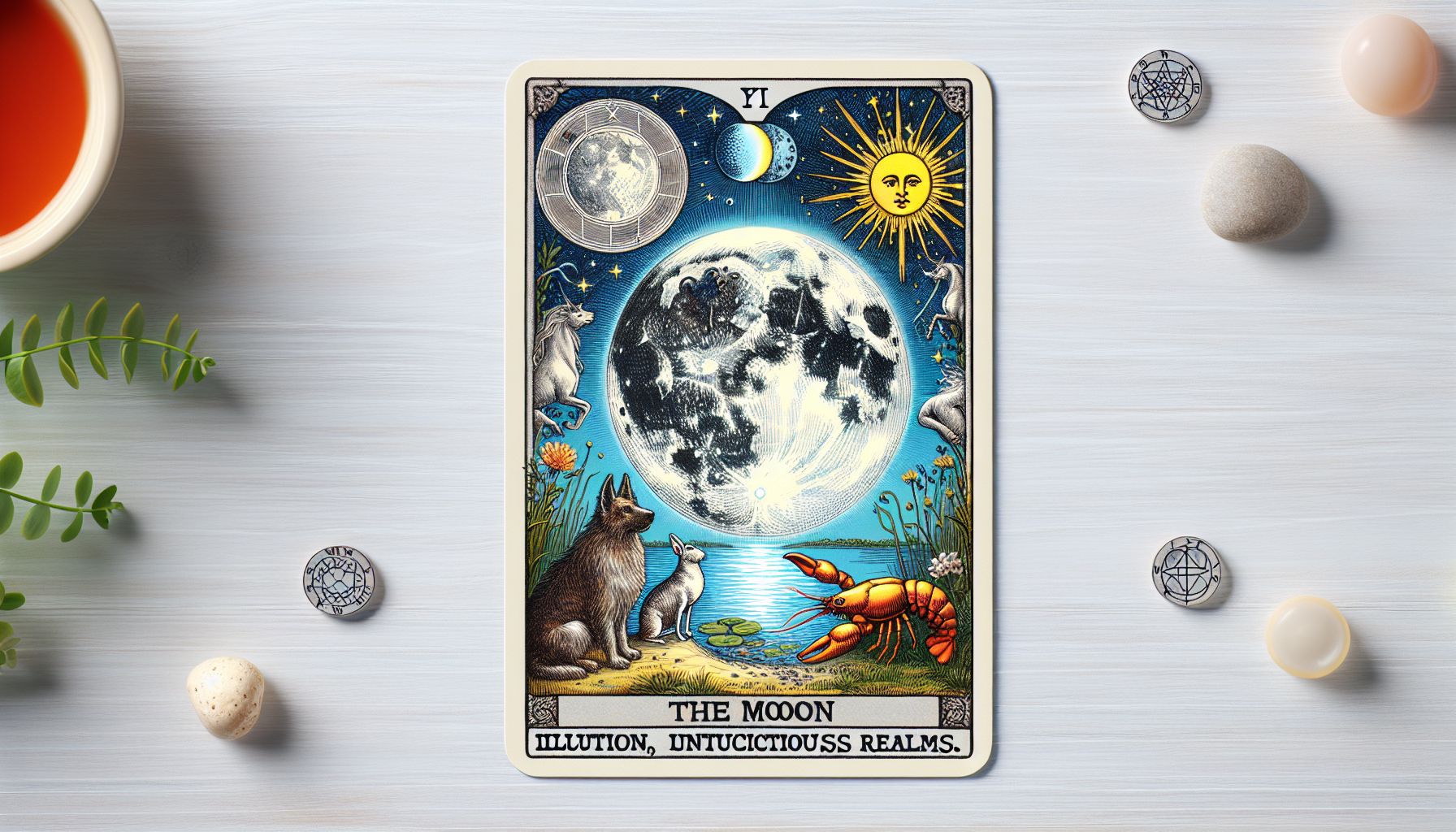 Syvällinen sukellus Tarotin mysteerien maailmaan: Kuun kortti